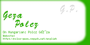 geza polcz business card